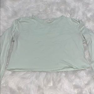 Mint long sleeve crop top!